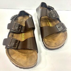Birkenstock Milano brown leather sandals.  Size 5/5.5